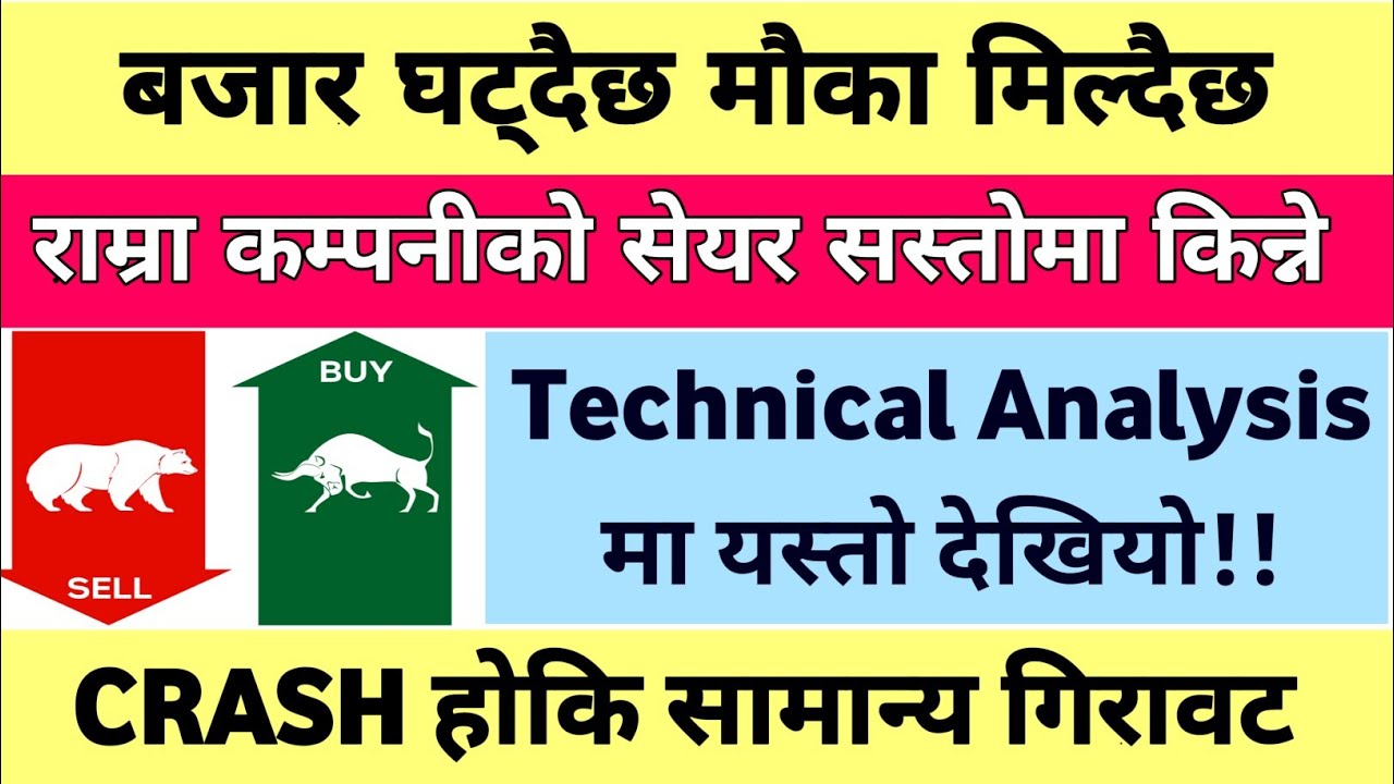 बजार घट्दैछ!मौका मिल्दैछ(राम्रा सेयर सस्तोमा किन्ने) | Nepse Technical Analysis Today | Share Market