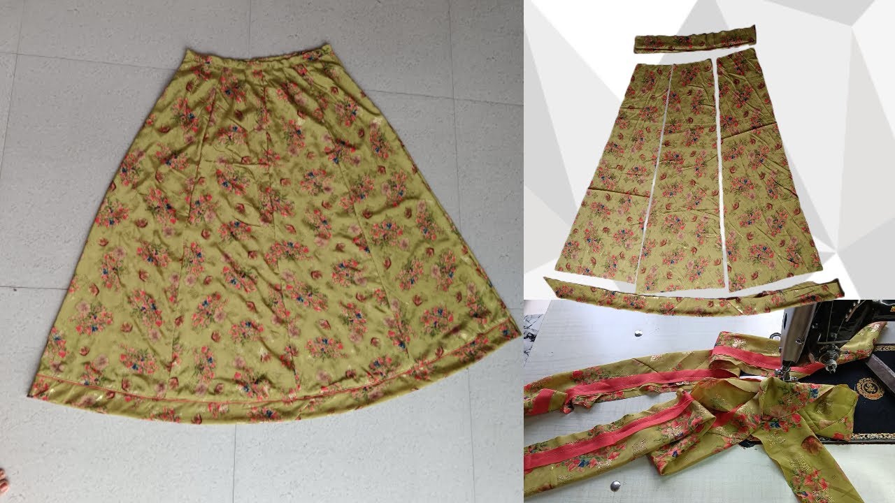 कलियों वाले लहंगे की कटिंग और सिलाई करने का सरल तरीका//lehnge ki cutting and stitching//lehenga