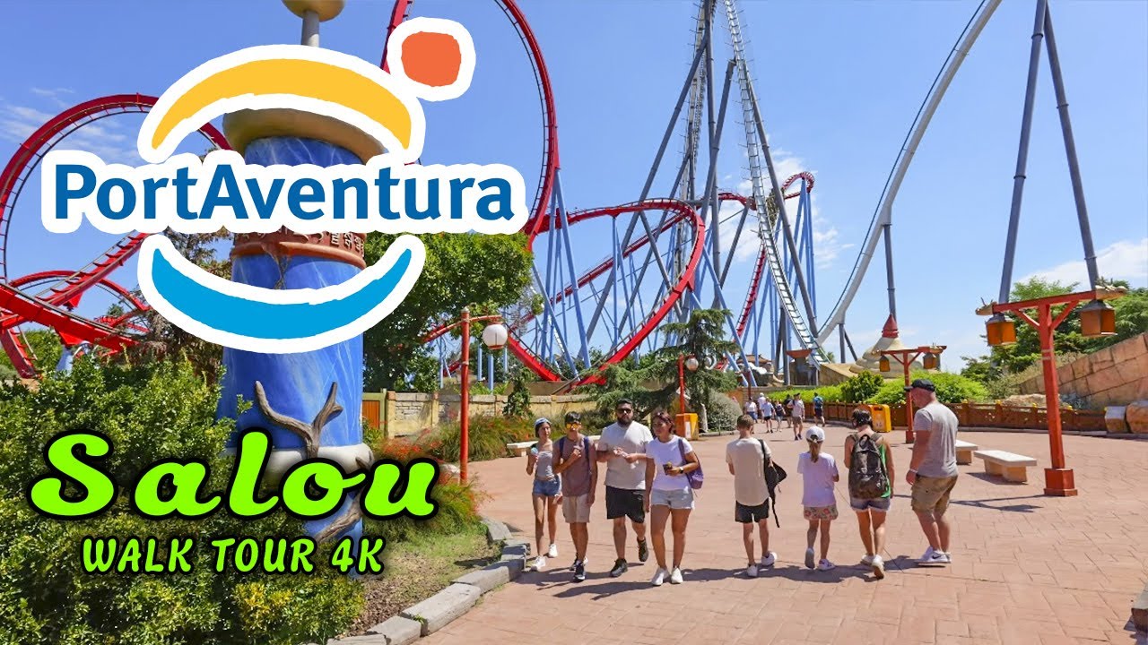 PortAventura World Salou WALKING TOUR 4K  : A Day in the Life