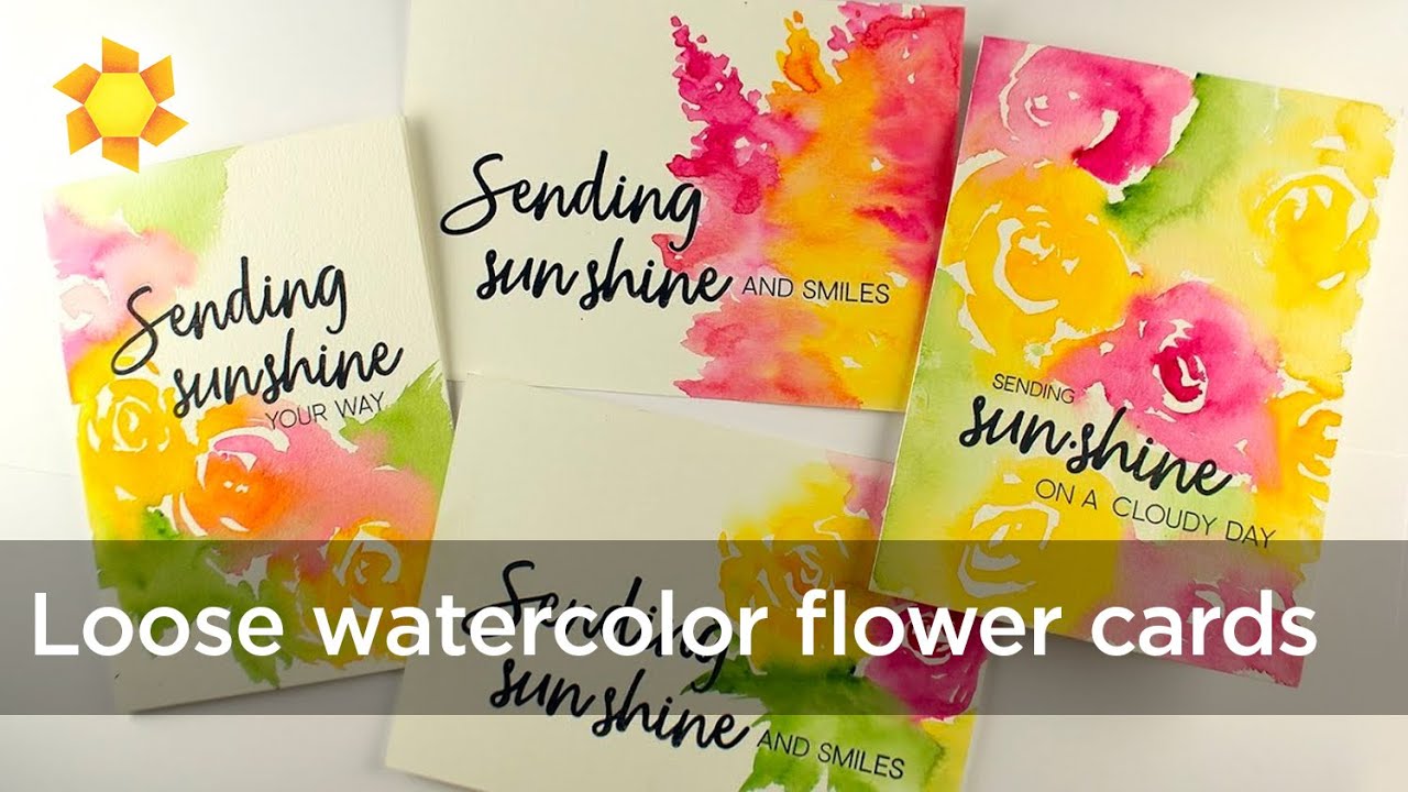 Loose Watercolor Flower Cards