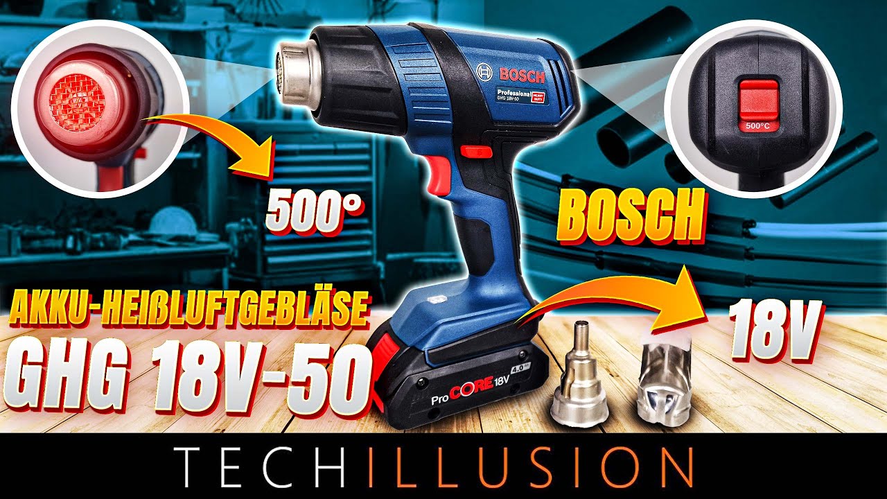 🔥DAS KOMPAKTE 18V Heißluftgebläse von BOSCH!😱 - Bosch GHG 18V-50 Heißluftpistole - Review & Test