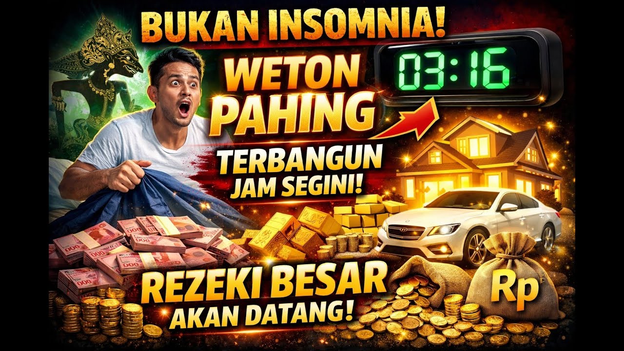 Bukan Insomnia! Weton PAHING Terbangun Jam Segini Tandanya Rezeki Besar Akan Datang