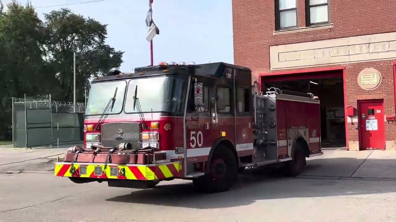 *FIRE FULL HOUSE* Chicago Fire Department Engine 50, Truck 18, Ambulance 1, Battalion 6 Responding