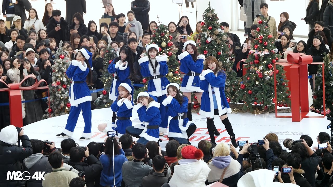 191221 러블리즈 ( 종소리 ) 타임스퀘어 게릴라 라이브 4K 직캠 Fancam