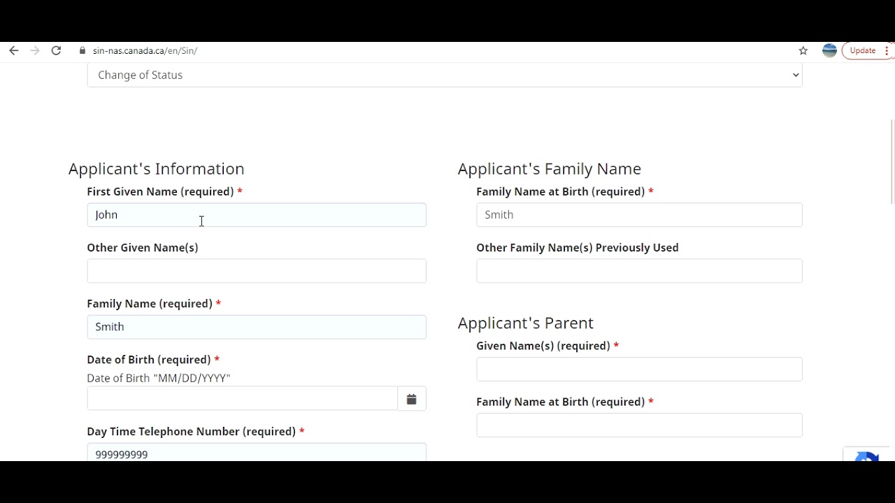How To Update Your Change Of Status In Canada To SIN(Social Insurance Number ) Online Step by Step