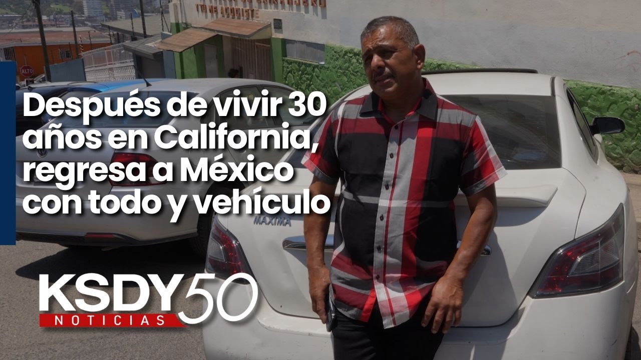 Después de vivir 30 años en California, regresa a México con todo y vehículo busca llegar a Jalisco