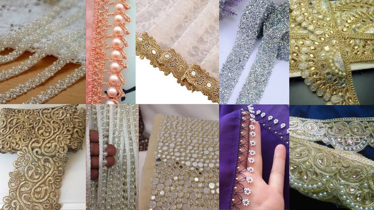 New Dupatta Design with Lace//Trending Laces & Trims Designs//dupatta design ideas with lace  2025