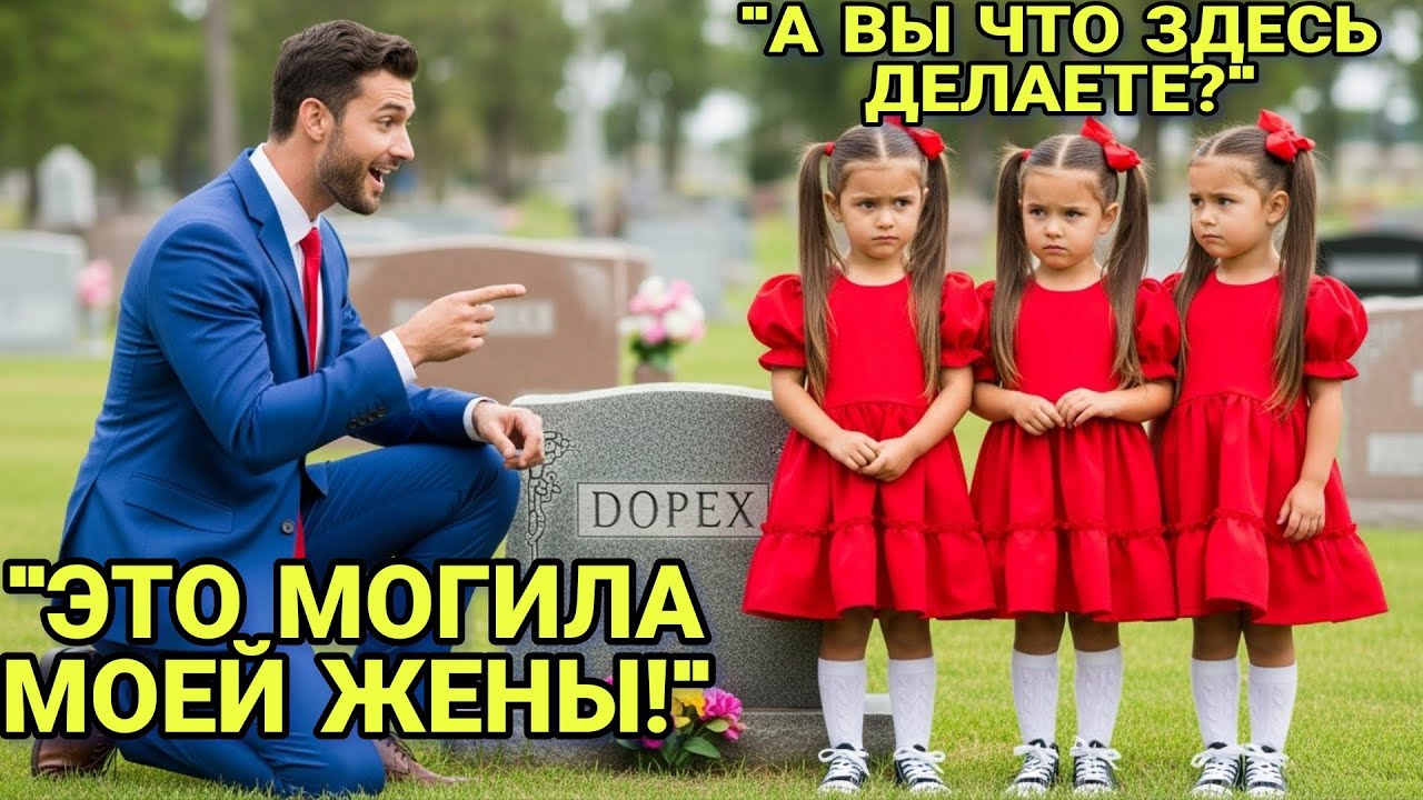 Восьмилетние Тройняшки Не Знали, Что У Них Есть Отец — Пока Не Встретили Его У Могилы Мамы