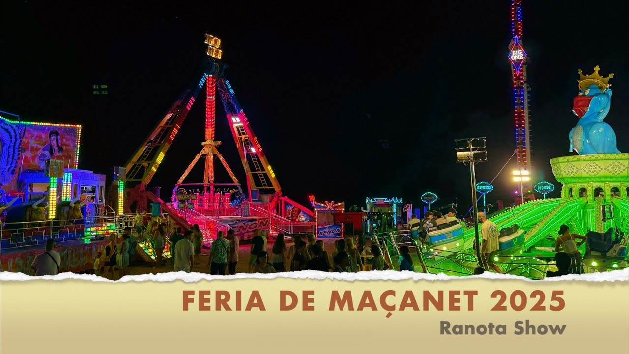 Recorrido por la FERIA DE ATRACCIONES de MAÇANET DE LA SELVA 2025 🎠