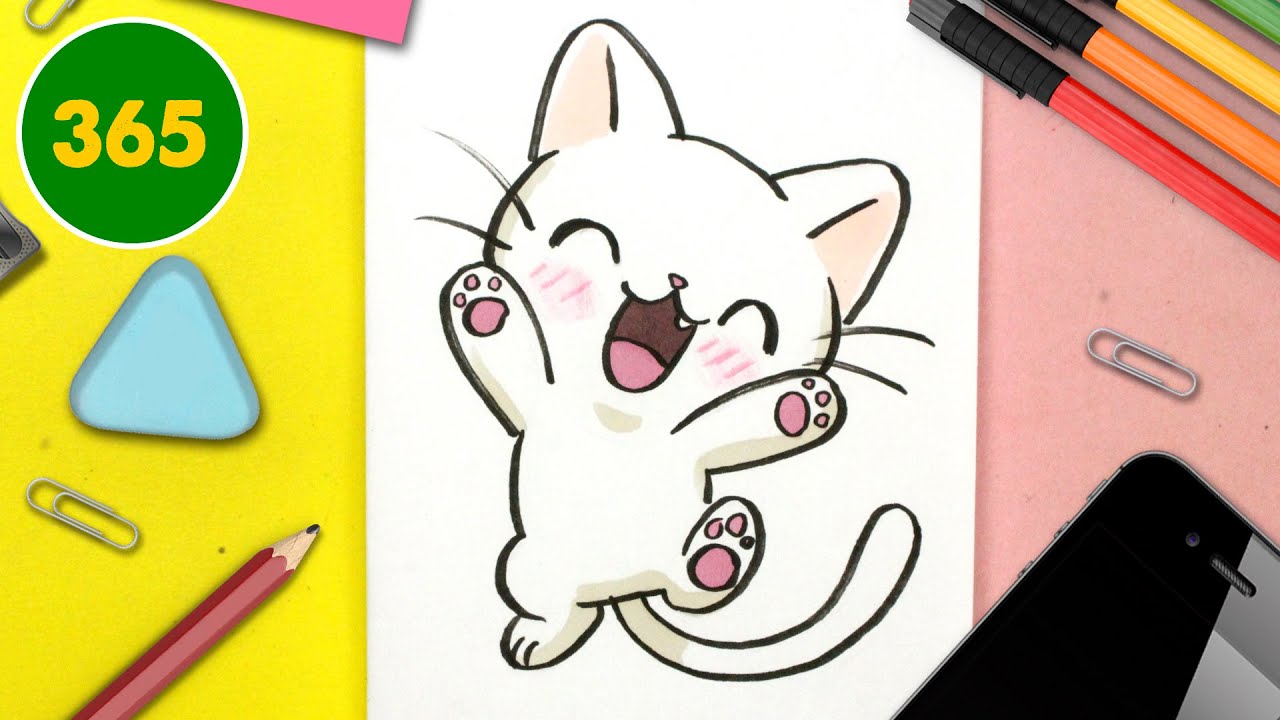 Comment dessiner CHATON KAWAII 💖 Chat kawaii 💖 dessins faciles kawaii