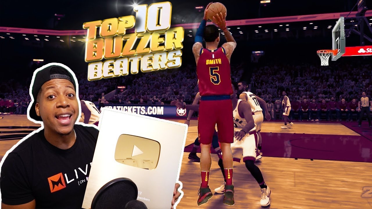TOP 10 Ridiculous BUZZER Beaters / 1 Million Subs Reward   NBA 2K18