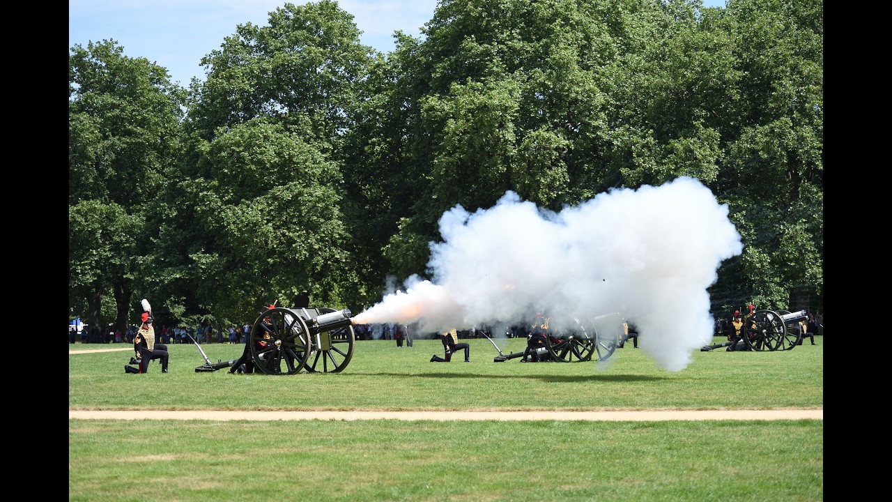 Gun Salute King's Troop Hyde Park, 11 June 2018