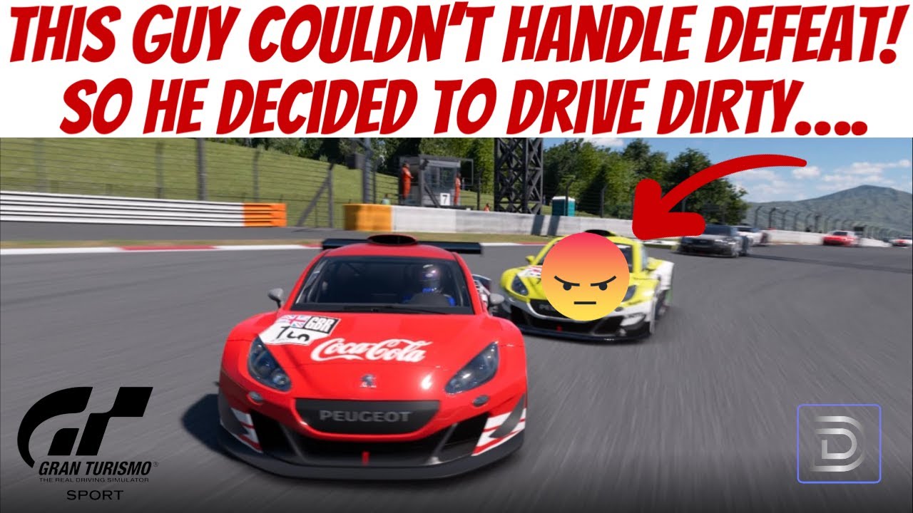 GT Sport: This guy couldn't handle being BEATEN.... so decided to drive DIRTY!!