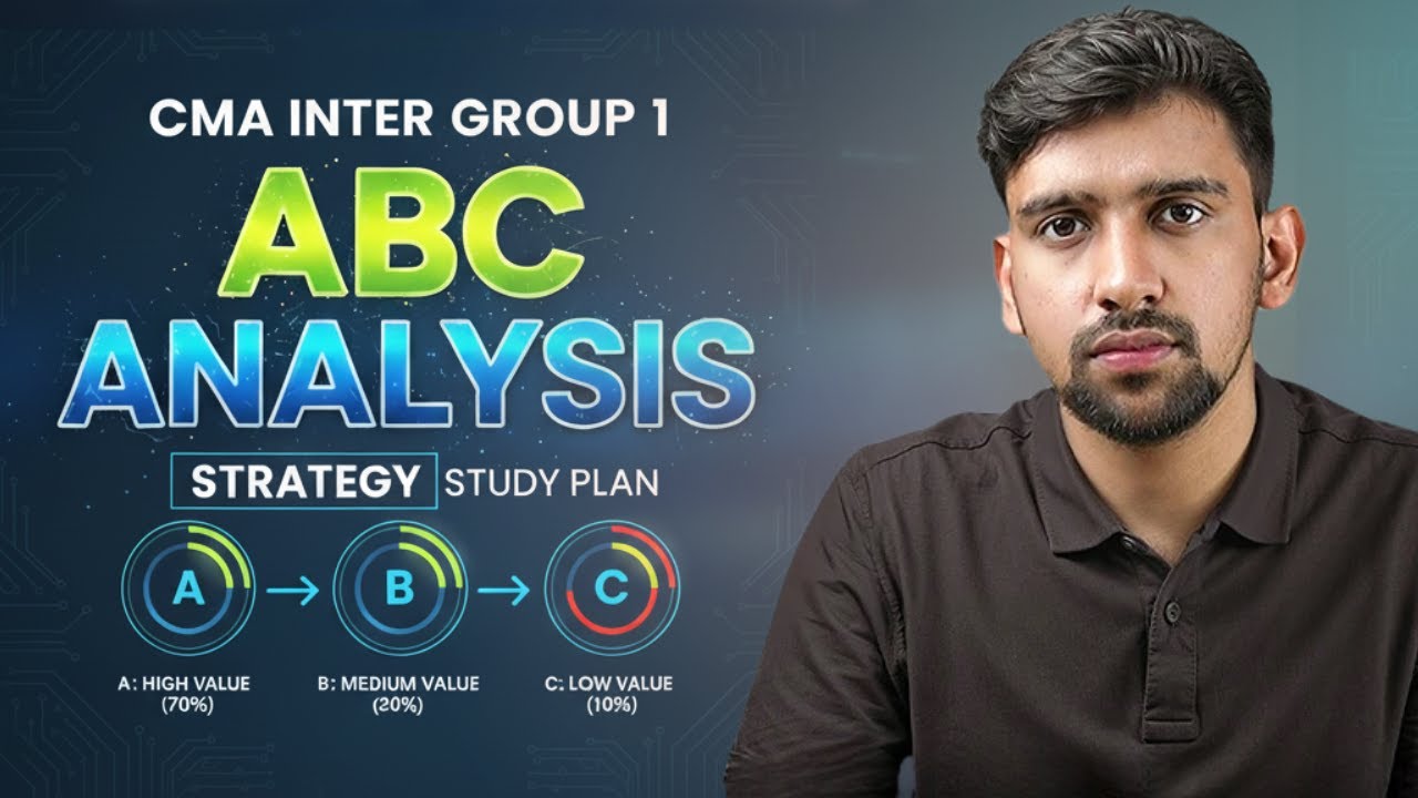 CMA Inter Group 1 ABC Analysis | Most Important chapters