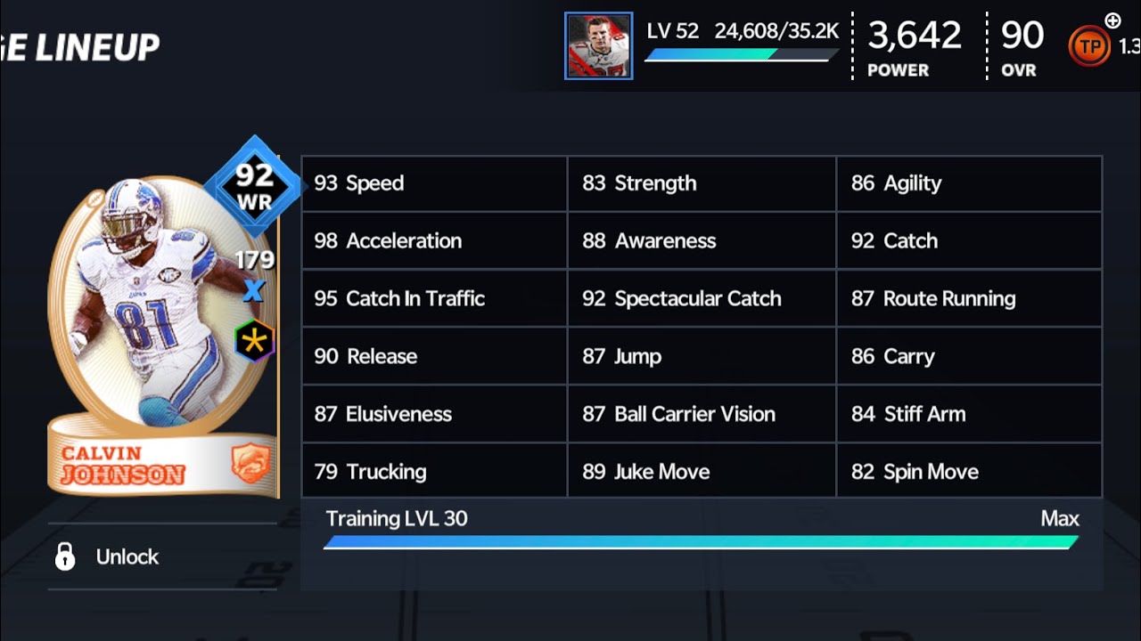 Madden Mobile 21 - 92 Calvin Johnson Gameplay (BEST RECEIVER IN THE GAME)