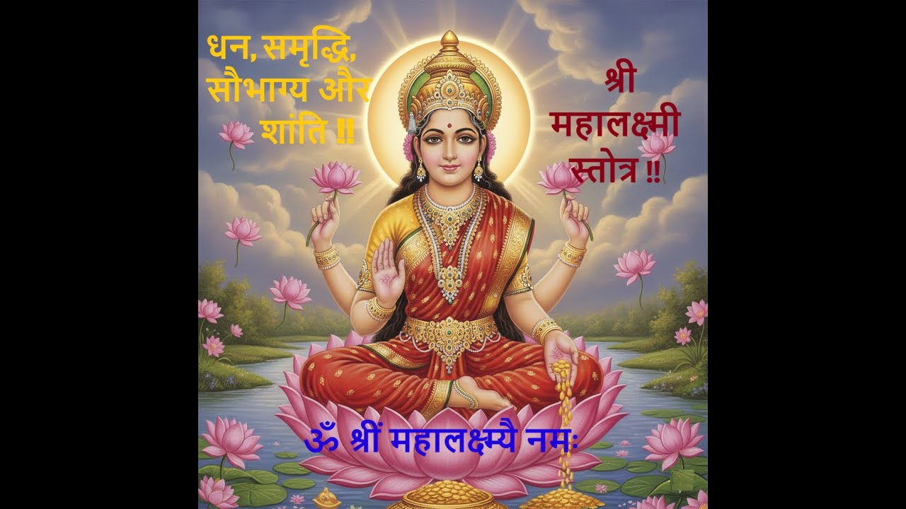 श्री महालक्ष्मी स्तोत्रम् !! #morningmantra #powerfullmantra #maalakshmi #mantra