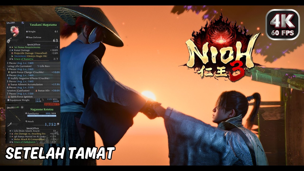 NIOH 3 Setelah Tamat Dan 3 Hidden Boss [4K 60FPS]