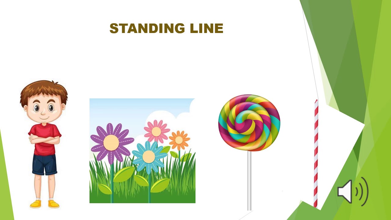standing line, introduction of standing line for pre nursery, kindergarten, pre primary