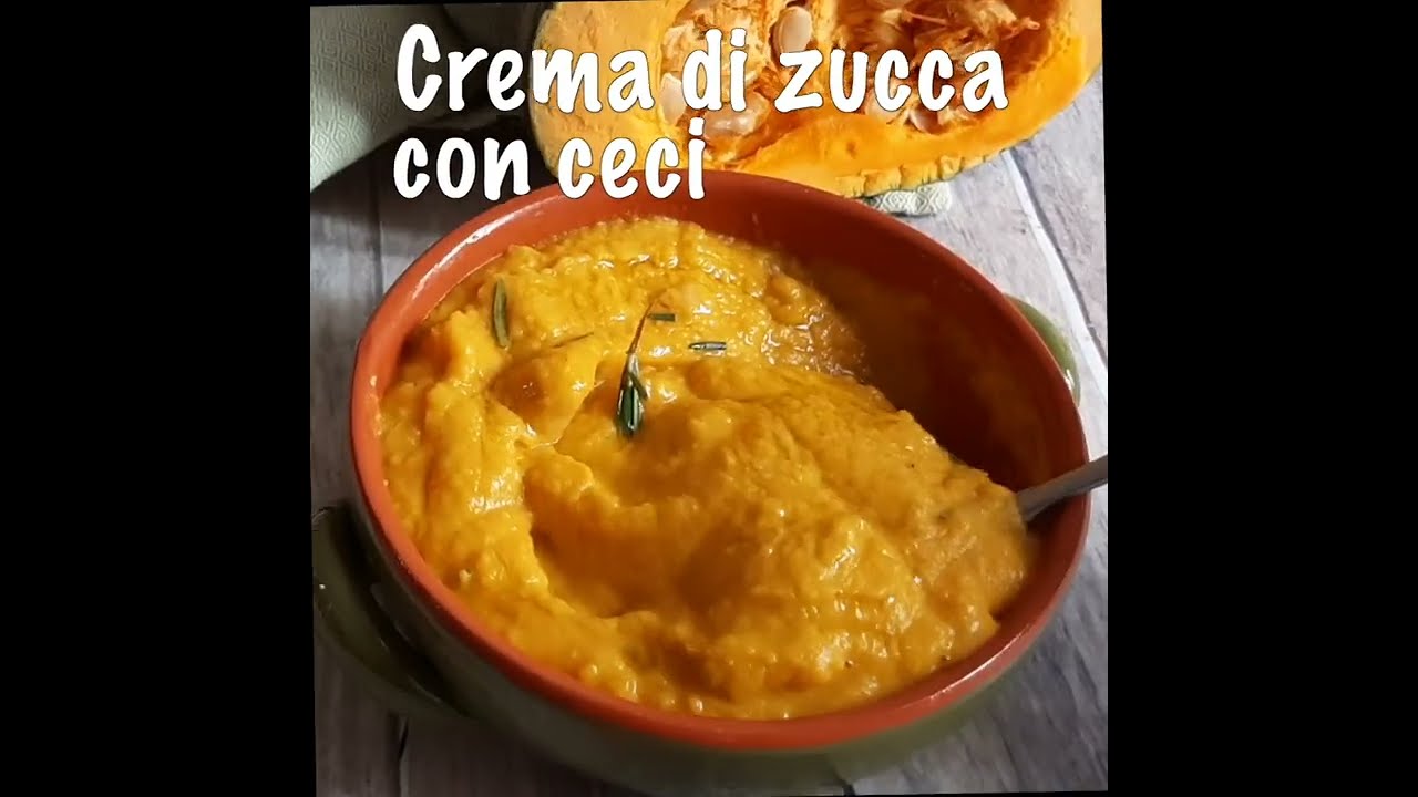 Vellutata di ceci e zucca al rosmarino: primo piatto autunnale semplice e dal gusto unico!