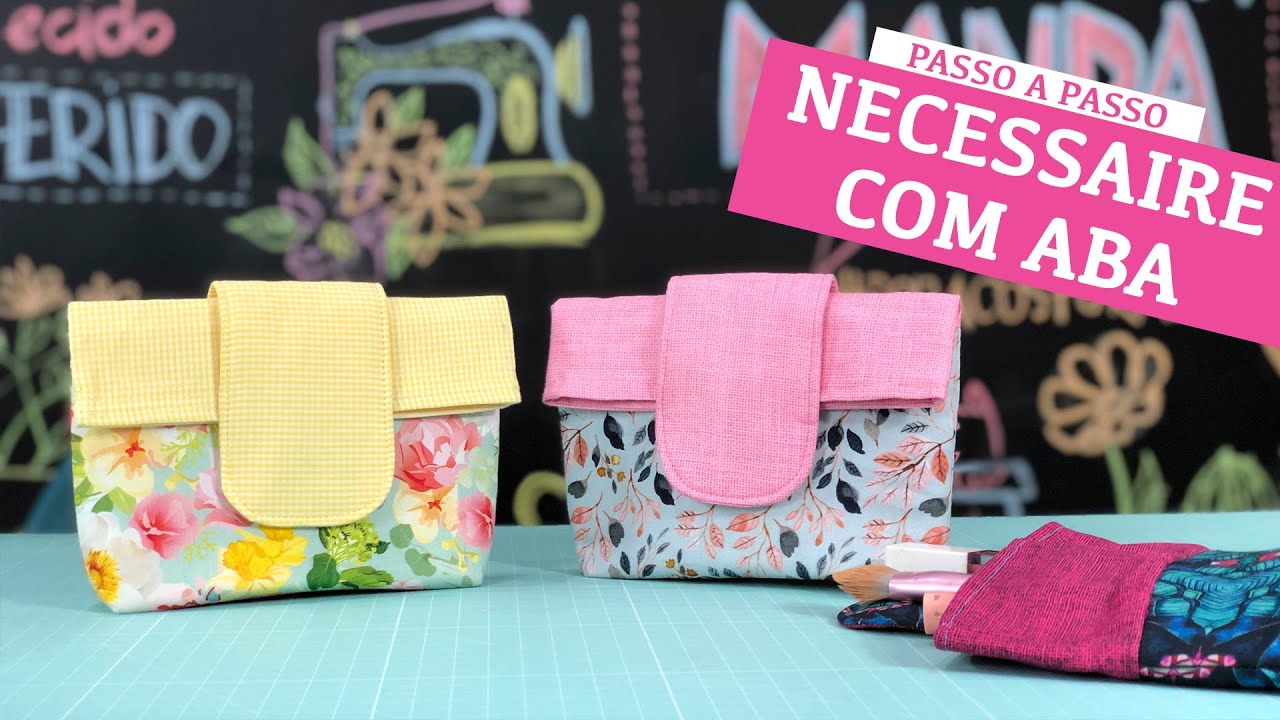 Como fazer Necessaire sem zíper- Passo a passo fácil