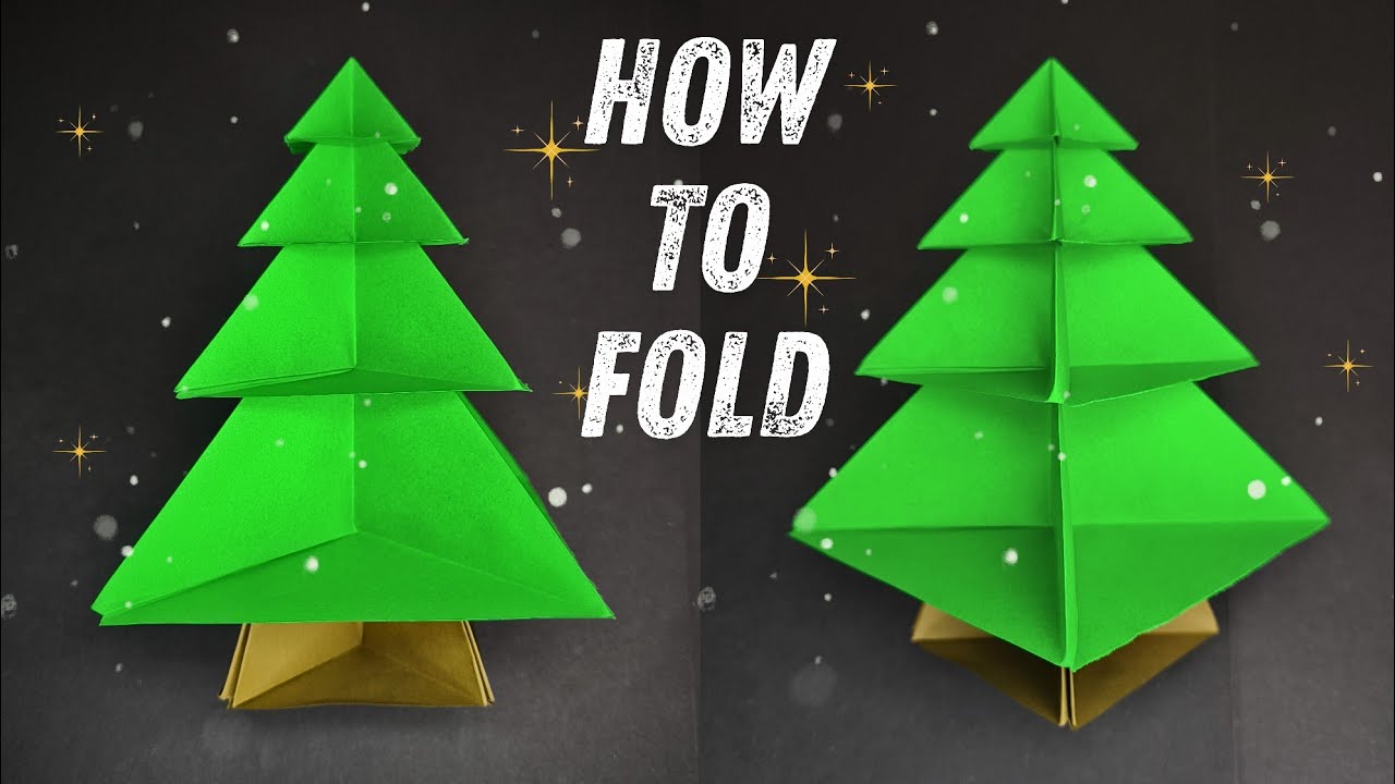 Origami Christmas Tree 🌲 How to fold an origami Christmas tree