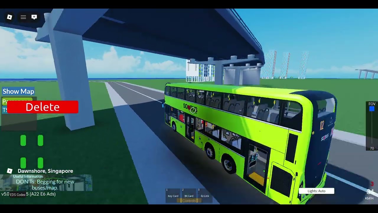 Roblox Dawnshore, Singapore / Driving a Ads Enviro 500 3 door on route 102