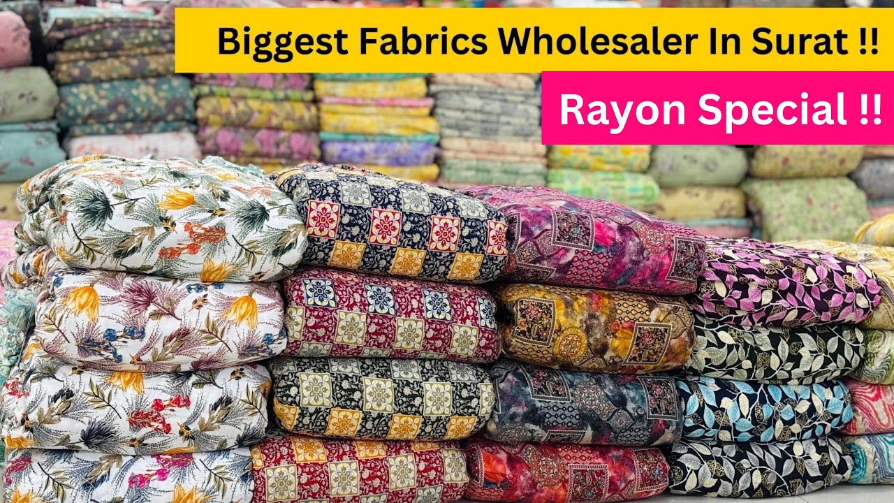 रियोन स्पेशल | Rayon Fabric Wholesale Market Surat | Cotton Fabric Wholesale | Export Quality Rayon