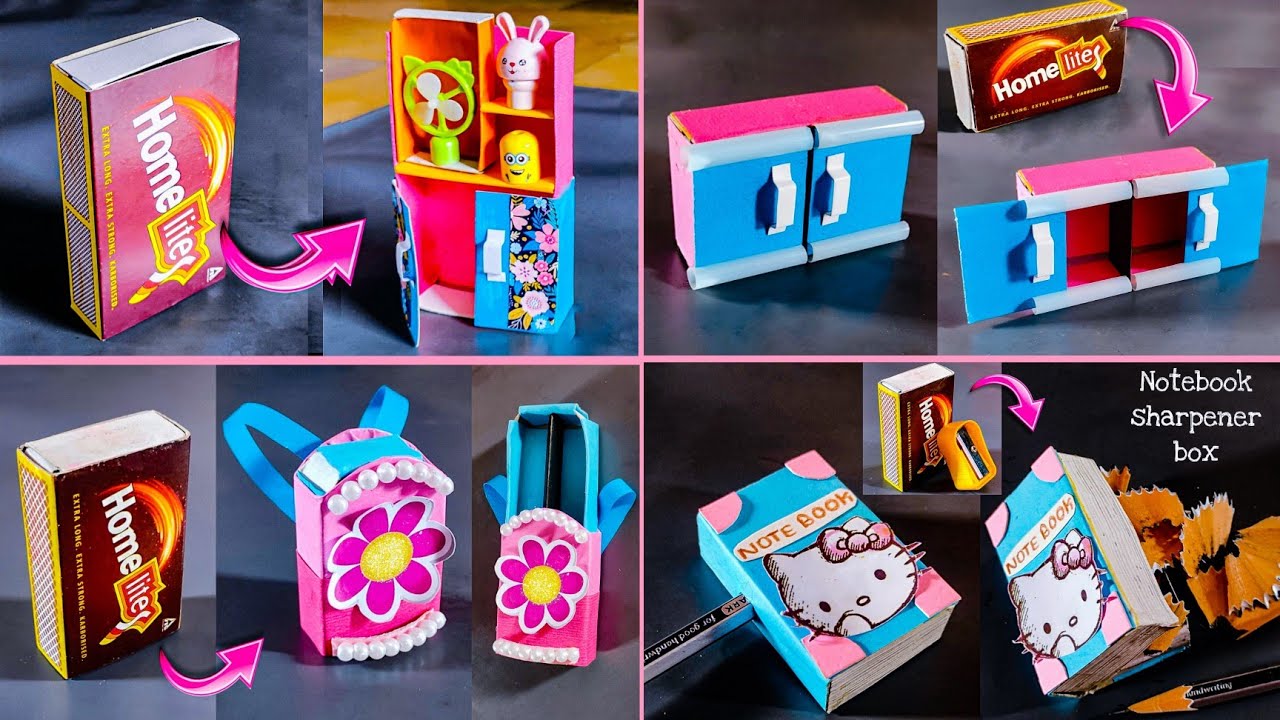 4 Different DIY Mini crafts from Waste material | diy school supplies  | best out of waste crafts