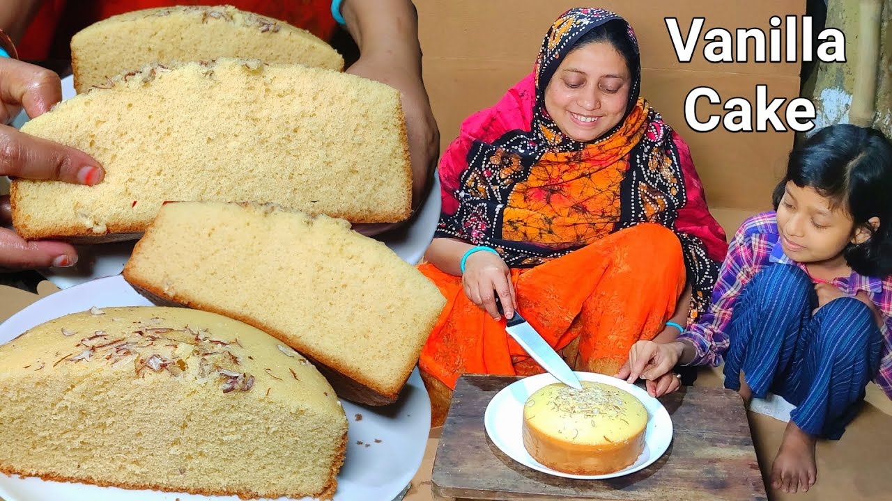 ডিম দিয়ে জীবনের সেরা সফট স্পঞ্জি জালিদার ভ্যানিলা কেক বানালাম vanilla cake recipe by Mehek kitchen