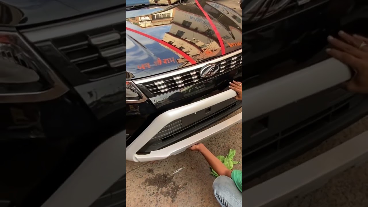 Mahindra xuv3OO front abs bumper installation #short #cars #xuvmodified