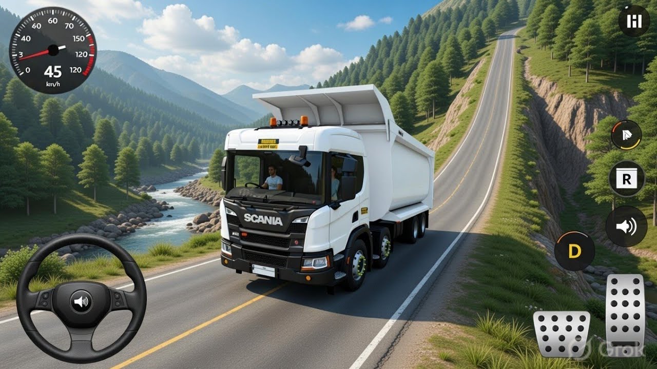 Scania XT Dump Truck Mod | Extreme Hill Road Map 😱 | Indian Traffic | Bus Simulator Indonesia Game