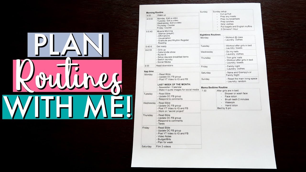 Plan Routines with Me | PRODUCTIVITY HACK