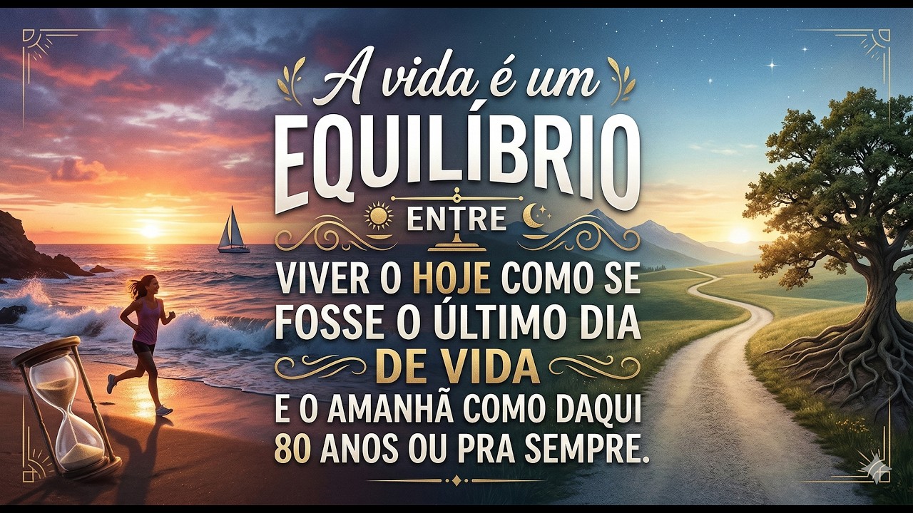 Equilíbrio entre viver o hoje como se fosse o último dia e amanhã como se fosse para sempre
