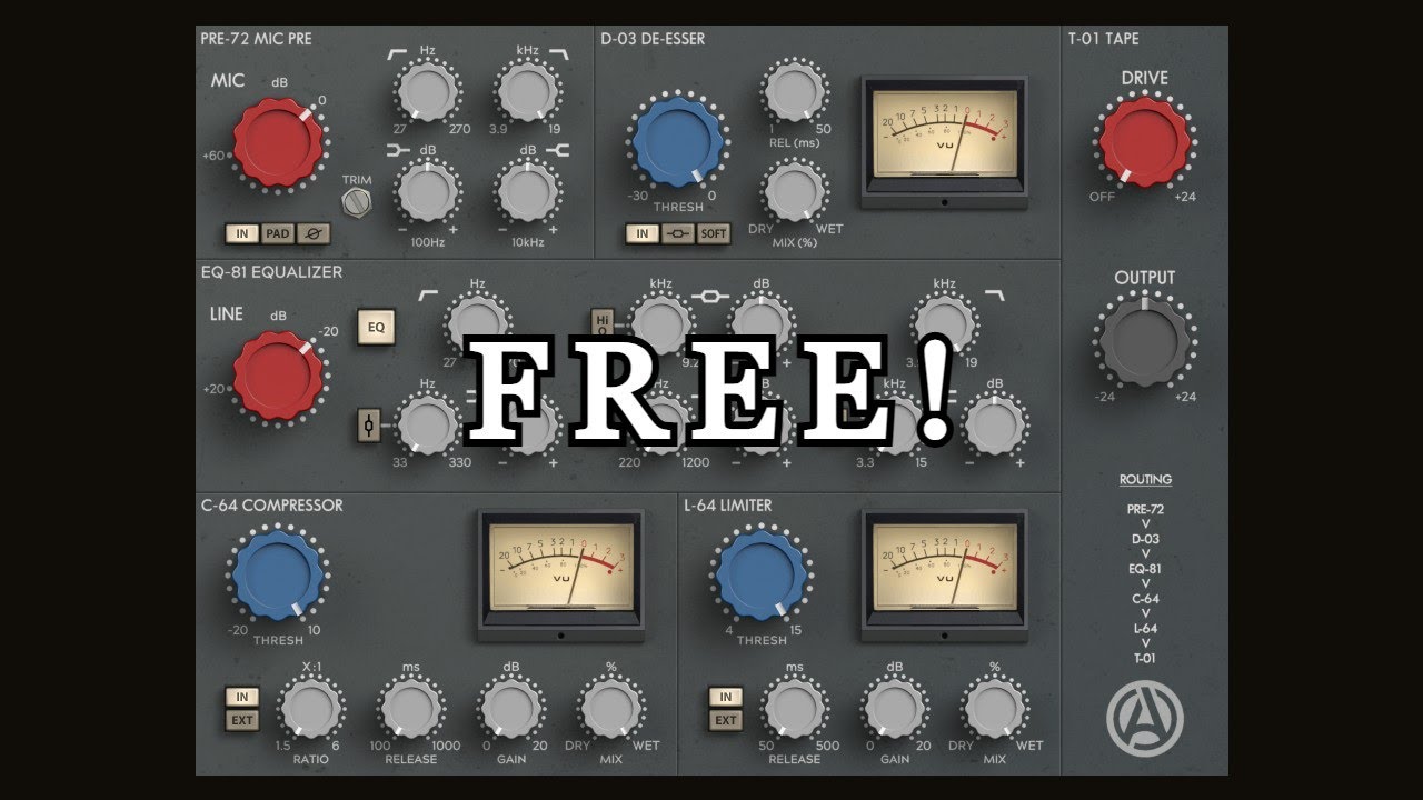 FREE Channel Strip Vst by Analog Obsession - Channev 2.0 on Drums & Vocals