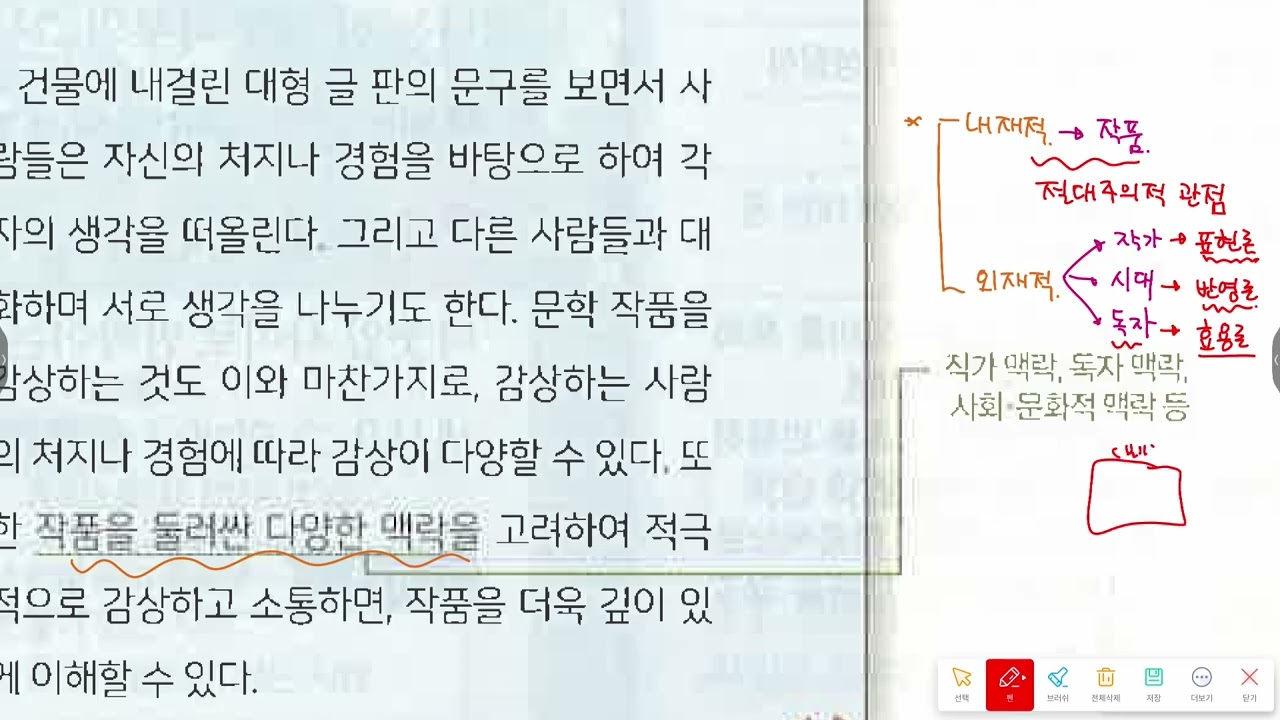 공통국어 천재 김수학 내가 사랑하는 사람