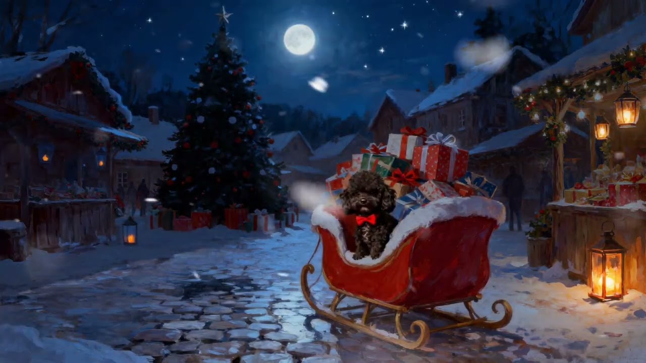 Bob's Christmas Market 🎄 Magical Holiday Ambient & Cozy TV Screensaver Music