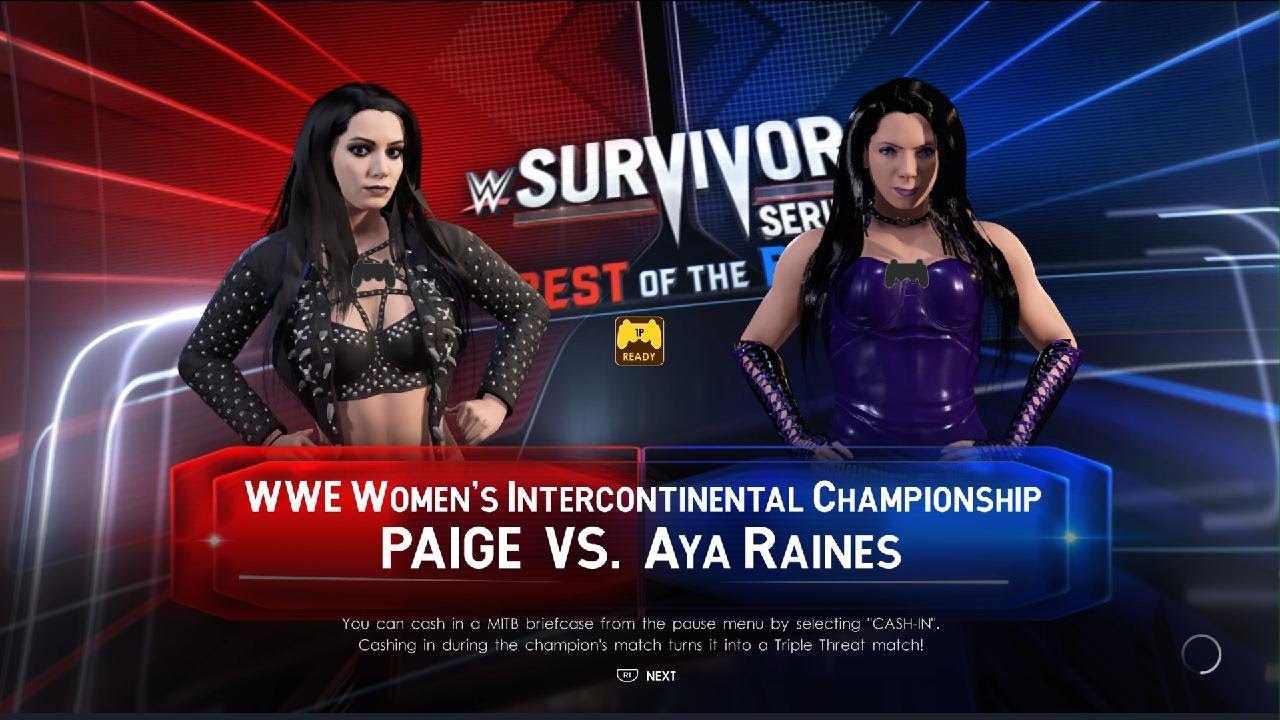 WWE 2K22 - Paige vs Aya Raines - Women's Intercontinental Championship Match