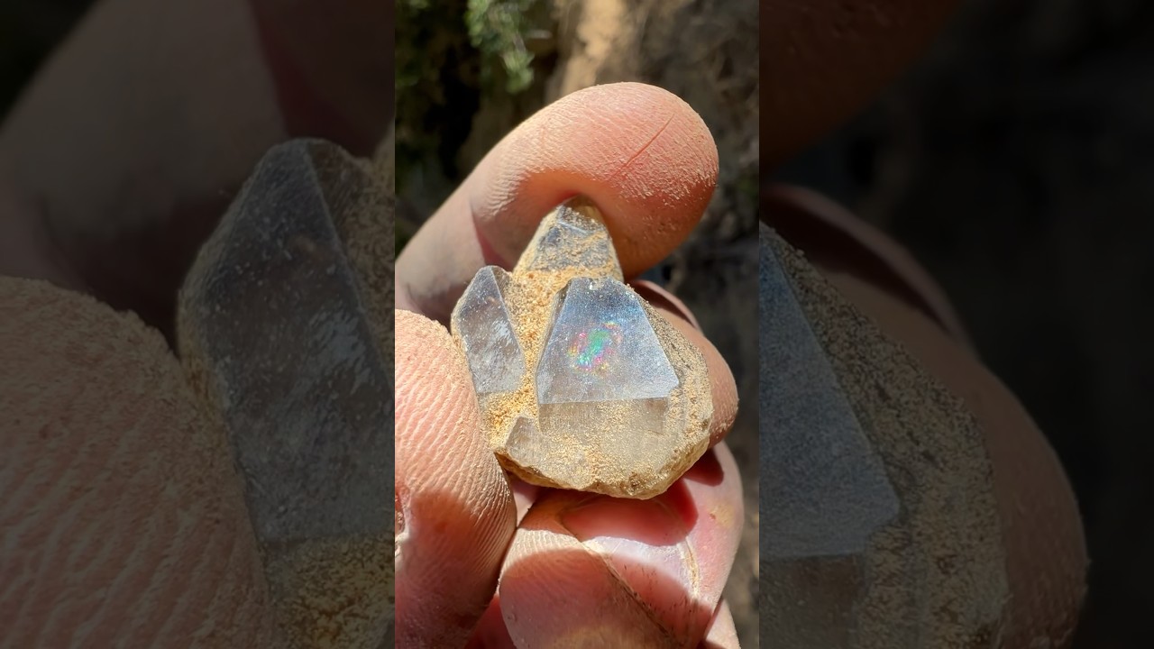 Check out the RAINBOW in this CRYSTAL 🌈💎 #shorts #crystal #rainbow
