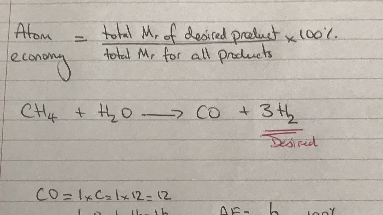 5.14 calculating atom economy