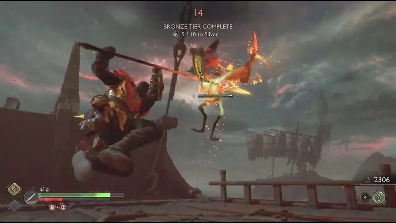 Dark Odessey Kratos VS King Hrólf Kraki berserker boss fight #342 (Give Me Prowess) (4K HDR)