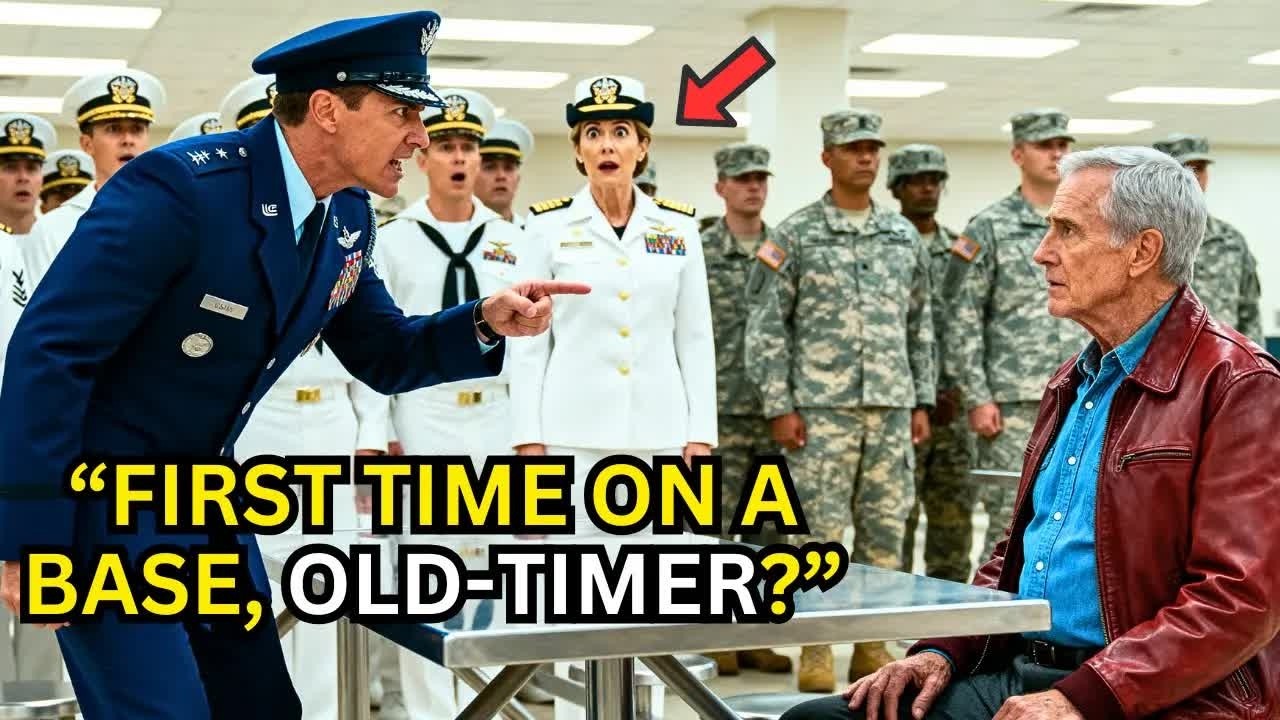 USAF Captain Jokingly Asked an Old Veteran His Rank — Until His Reply Made the Entire Mess Freez