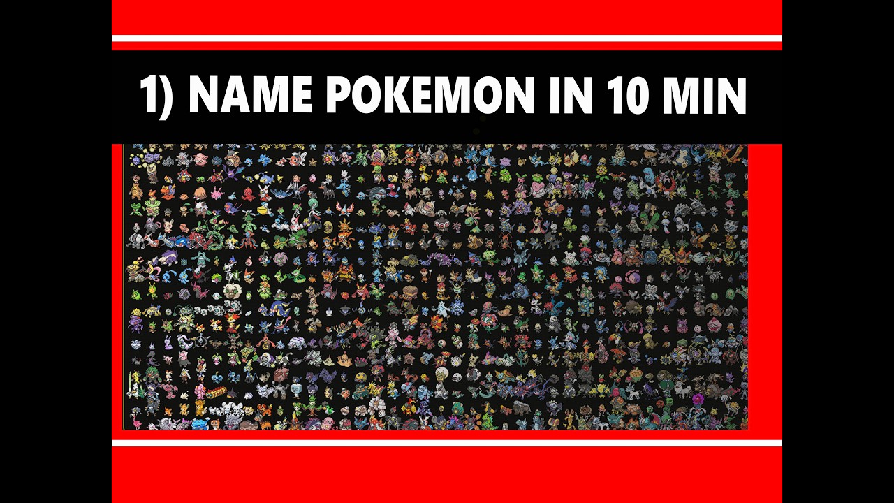 (Day 1) Name as many pokemon as you can in 10 minute... in dex order!