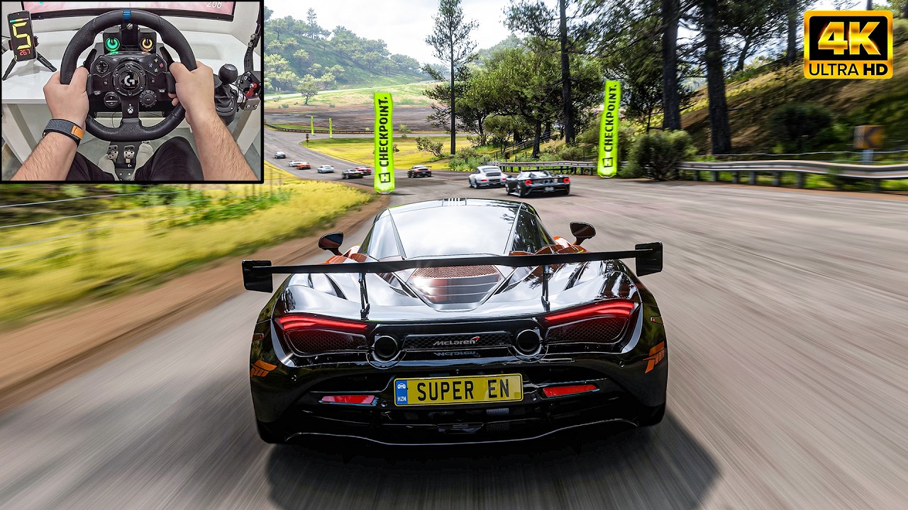 McLaren 720S Coupe VS Supercars - Forza Horizon 5 | Logitech G923 Steering Wheel