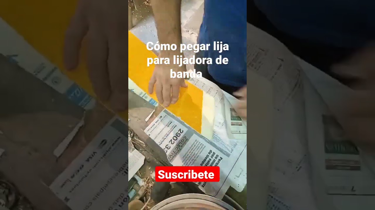 c&oacute;mo pegar lija para lijadora de banda #carpintero #woodworking #lijas #lijadoradebanda