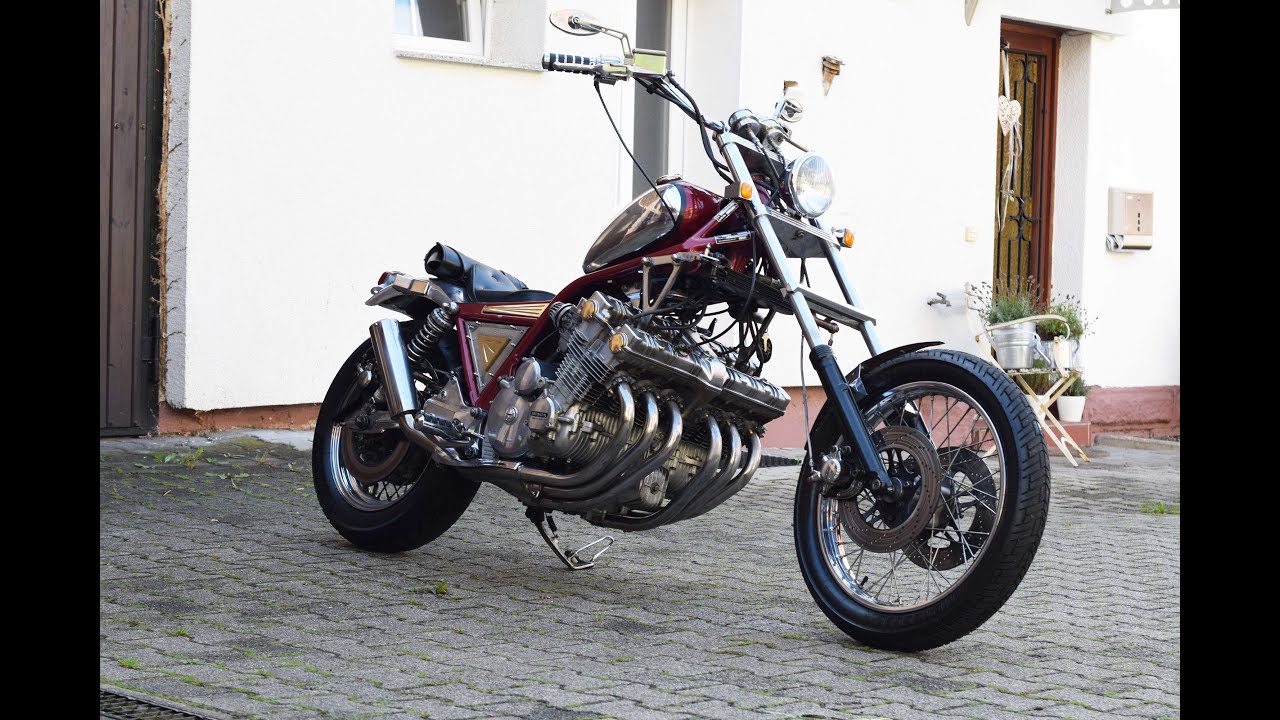 Honda cbx 1000 six chopper/ unique handmade custombike. Soundcheck...