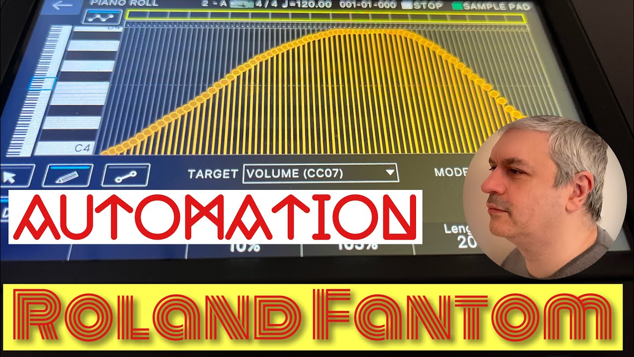 Roland Fantom 0/06/07/08 - Demo / Tutorial 13: Piano Roll Automation, Fade Changes like a Super Knob