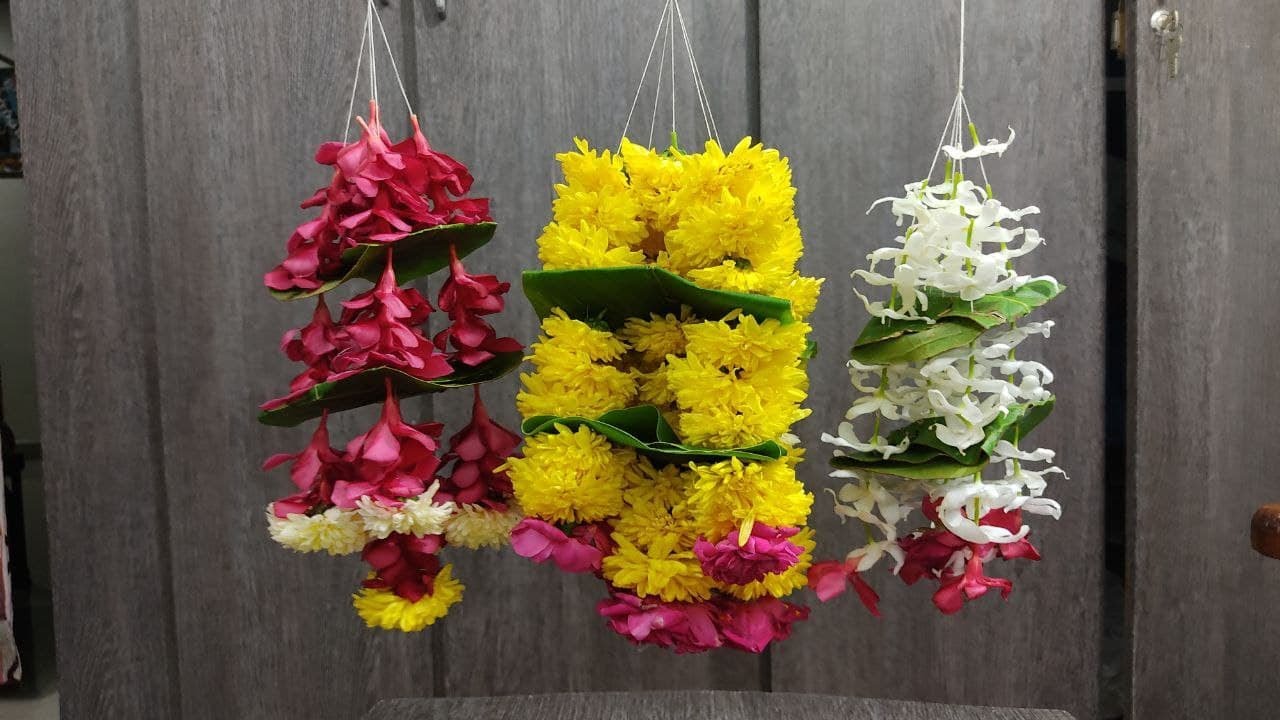 పువ్వుల పాలవెల్లి | Flowers palavelli | #DIY | Easy Ga |