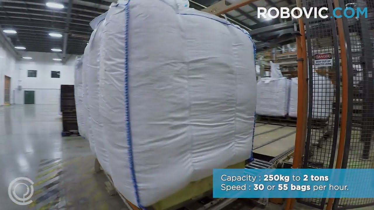 FULLY AUTOMATIC BIG BAG FILLING SYSTEM - SYSTÈME DE REMPLISSAGE DE TOTE BAG - ROBOVIC Inc
