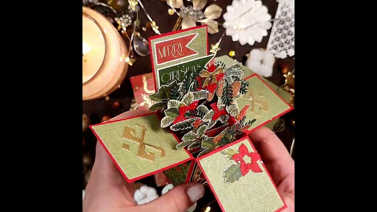 Мастер-класс: Создание Рождественской Pop up boxcard