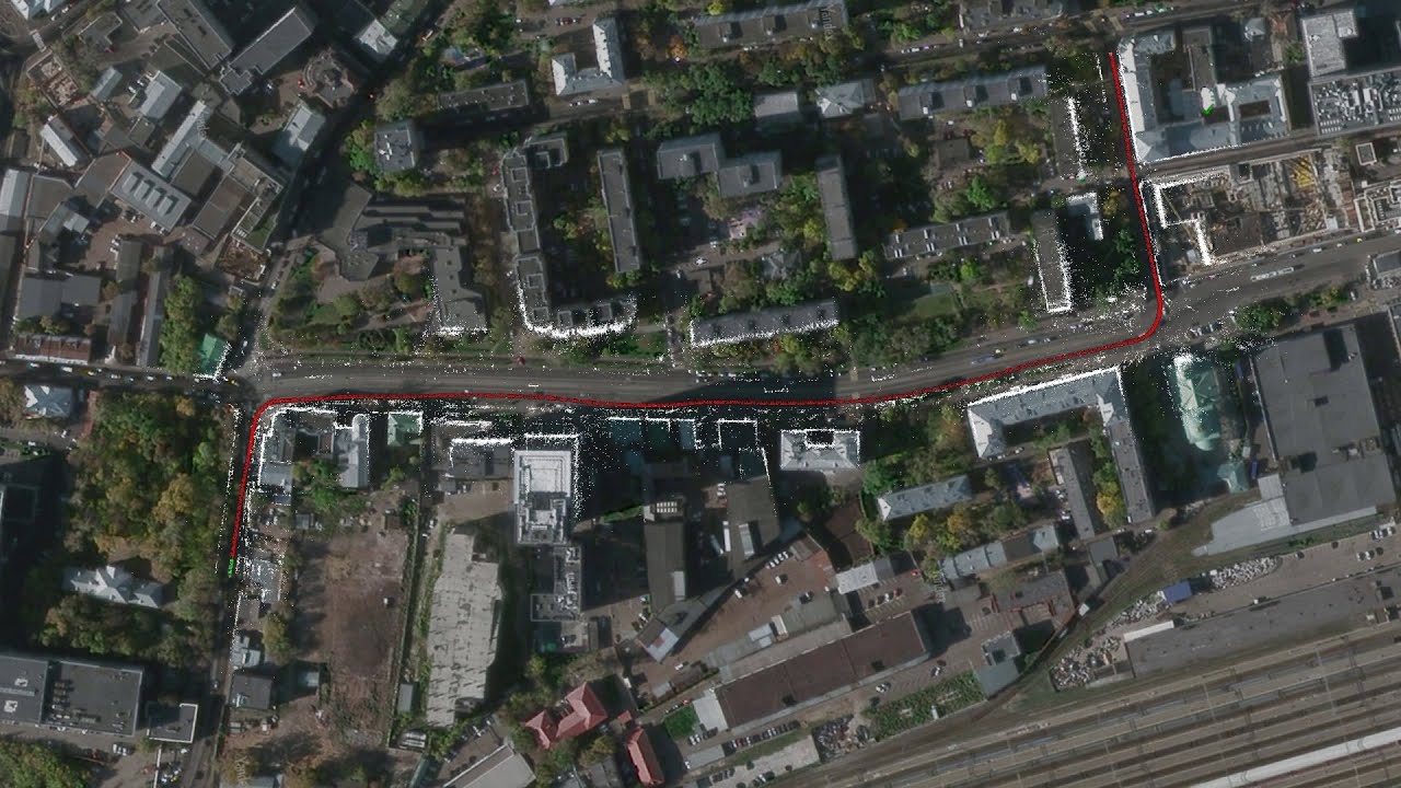 Dioram Visual Navigation(based on Dioram SLAM One) point-cloud mapping in a city scale